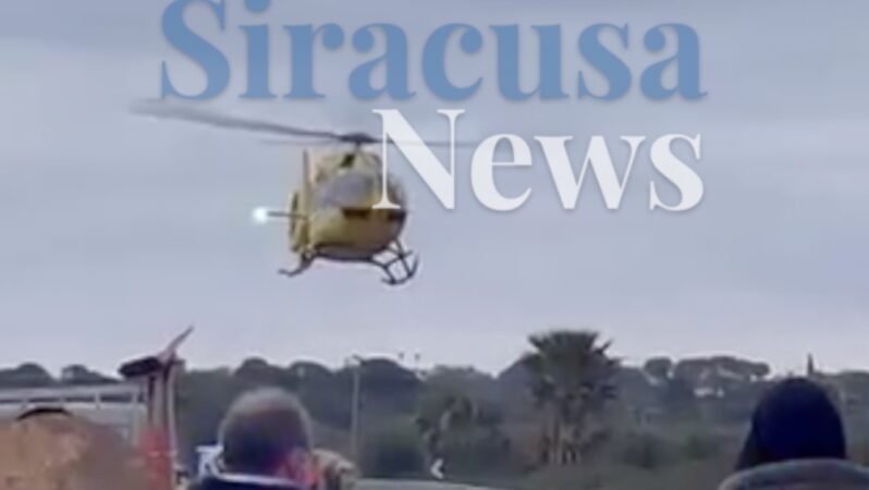 Siracusa, operaio cade da un palo della linea telefonica: trasportato in elisoccorso a Catania