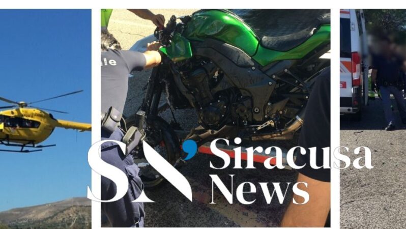 Siracusa, incidente stradale a Fontane Bianche: motociclista in prognosi riservata